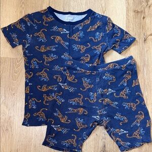 Cat & Jack Navy and Orange Tiger Pajama Set